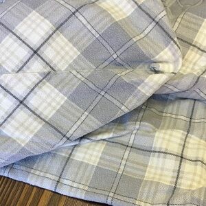 Mainstays Plaid Flannel Fitted Sheet in Gray and Cream